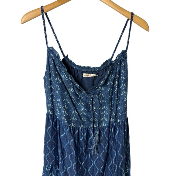 Faherty Sun Chaser Maxi Dress Blue Size Small Boho Beach Summer - Picture 3 of 6